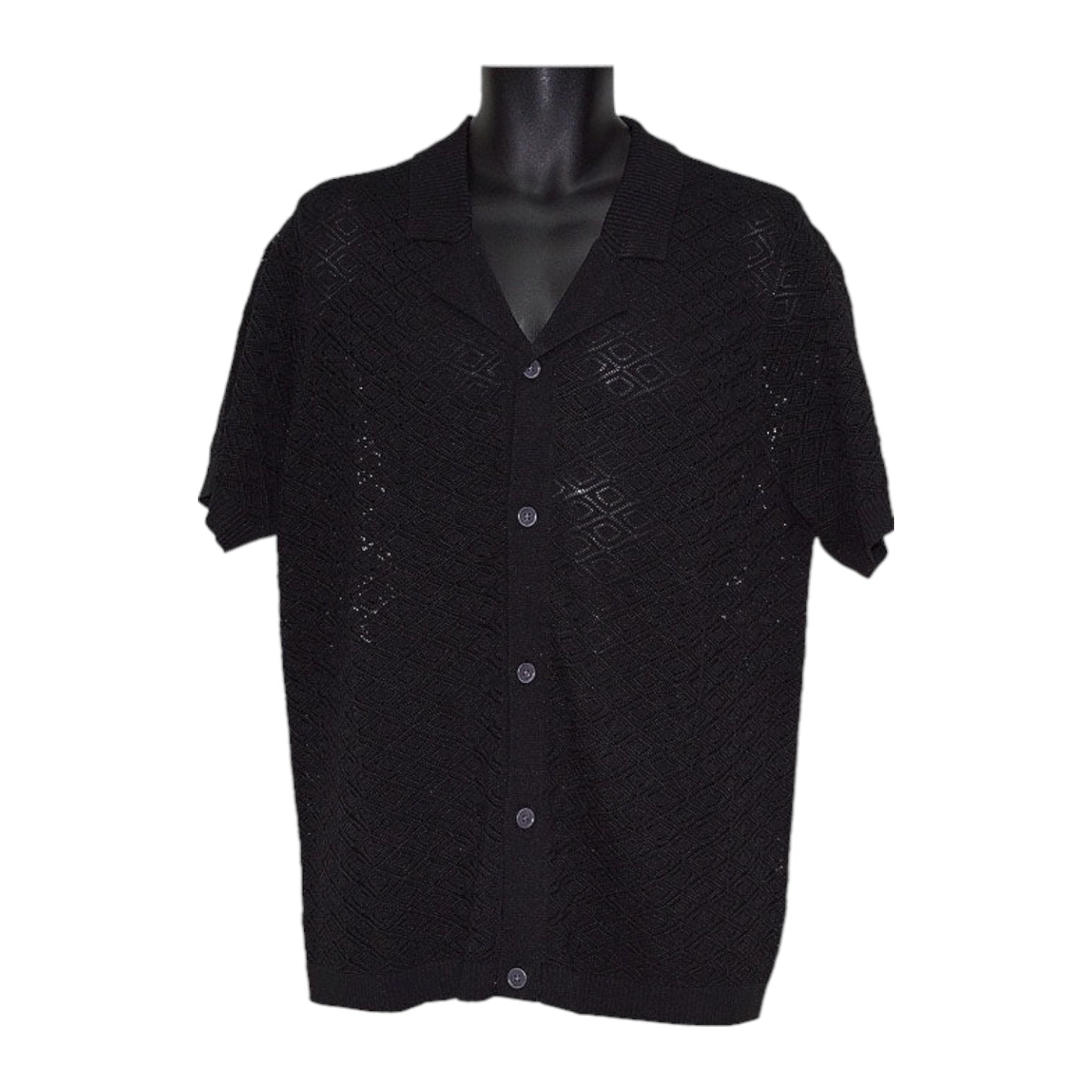 CIGAR COUTURE: SS Button Down Knit KS-1551